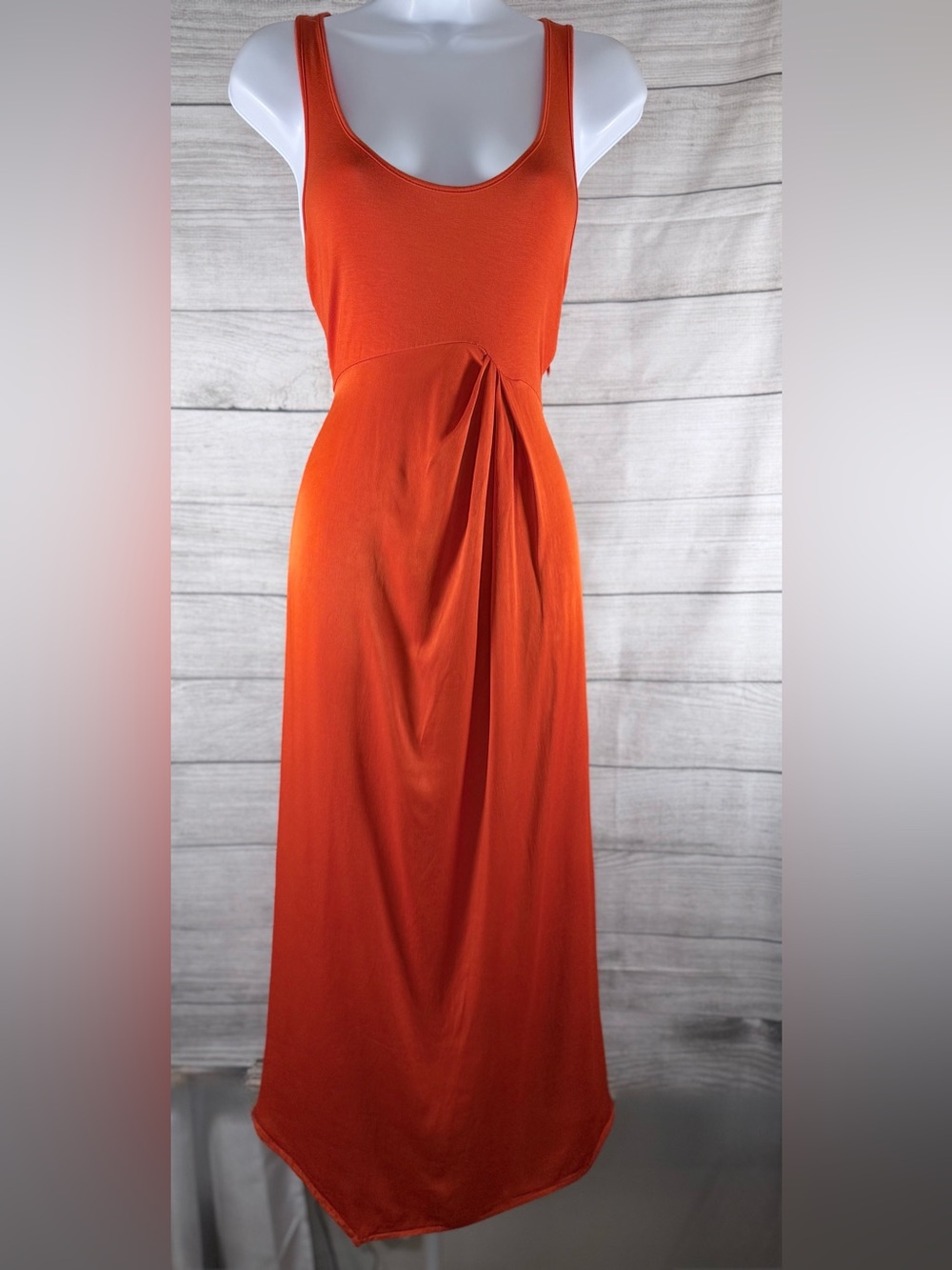 Anthropologie Sleeveless Maxi Dress in Vibrant Orange